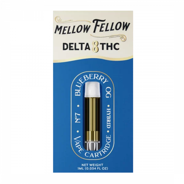 mellow fellow delta 8 thc 1ml cartridge blueberry og