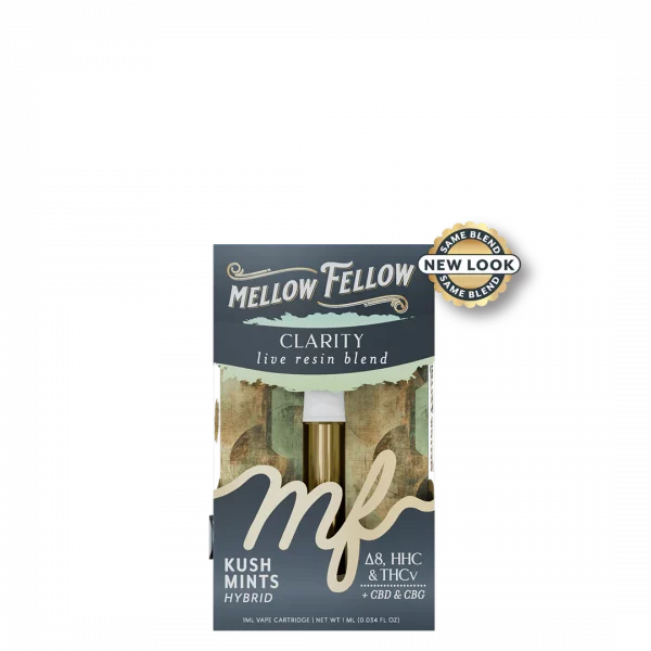 MFR Live Resin Clarity Blend 1ml Vape Cartridge Kush Mints Hybrid badge 419478