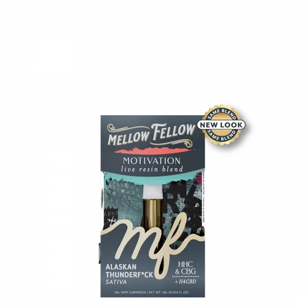 MFR Live Resin Motivation Blend 1ml Vape Cartridge Alaskan Thunderfuck Sativa badge 164468