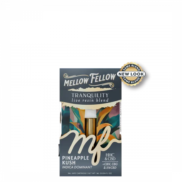 MFR Live Resin Tranquility Blend 1ml Vape Cartridge Pineapple Kush Indica Dominant badge 708501