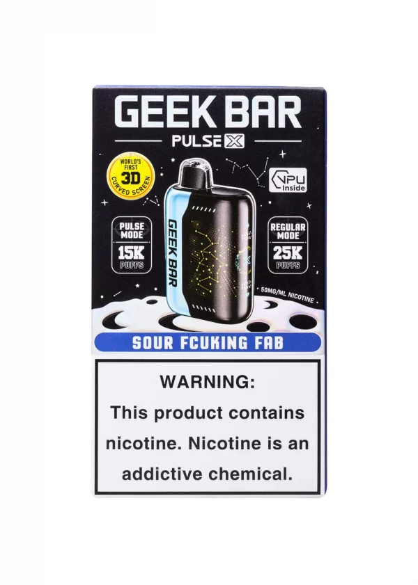 geek bar pulse x 25k sour fcuking fab box