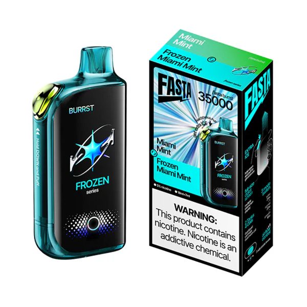 miami mint frozen miami mint fasta burrst 35k puffs disposable 1