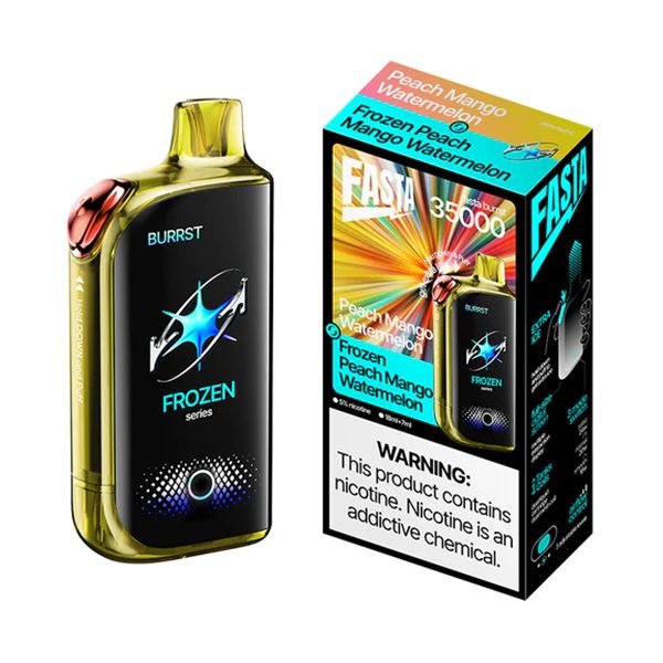 peach mango watermelon frozen peach mango watermelon fasta burrst 35k puffs disposable 1