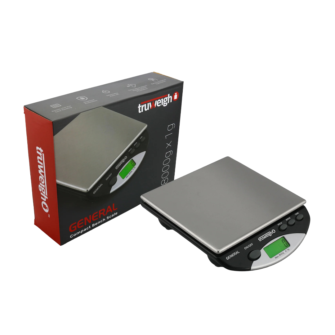 TruWeigh General Compact Bench Scale 8000g × 1g Black