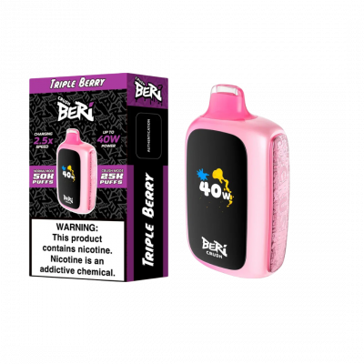 Triple Berry Beri Crush 50K Disposable Vape with Package Box