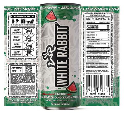 Drinks - Kratom - White Rabbit - Kratom Seltzer - Watermelon Candy