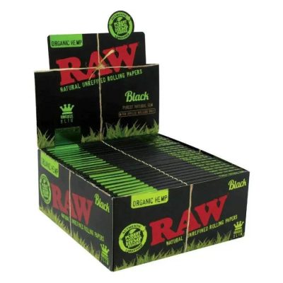 Papers - RAW - Black Organic Hemp - Kingsize slim - Single