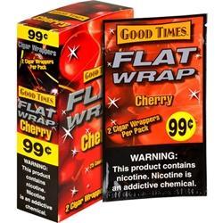 Tobacco - Flat Wraps - Cherry Box of 25