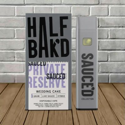 Hmp - Half Bak'd - Sauced - 1g Disposable - Wedding Cake - Box of 5