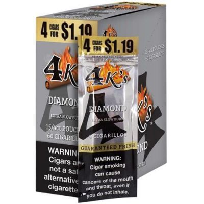 Tobacco - 4K's Cigarillos - Diamond ( 4 for $1.19)- Box of 15