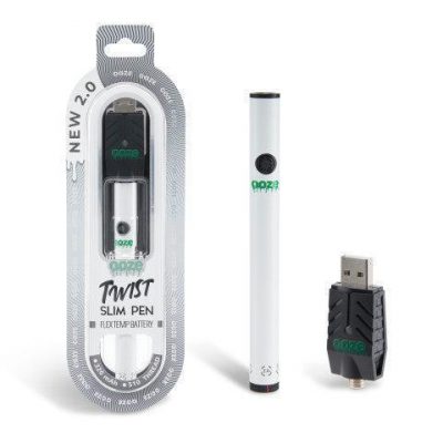 Electronics - 510 Thread Battery - Ooze - Twist 2.0 - Ghost White
