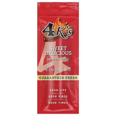 Tobacco - 4K's Cigarillos - Sweet Delicious - ( 4 for $1.19) - Single