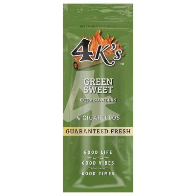 Tobacco - 4K's Cigarillos - Green Sweet - Single