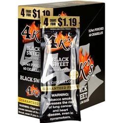 Tobacco -  4K's Cigarillos - Black Sweet - ( 4 for $1.19)- Box of 15