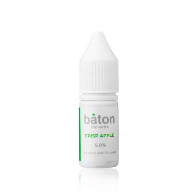Eliquid - Nic Salts - Baton - Crisp Apple - 10ml - 5% - Single