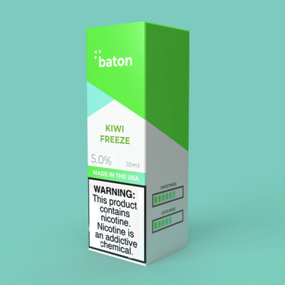 Eliquid - Nic Salts - Baton - Kiwi Freeze - 10ml - 5% - Single