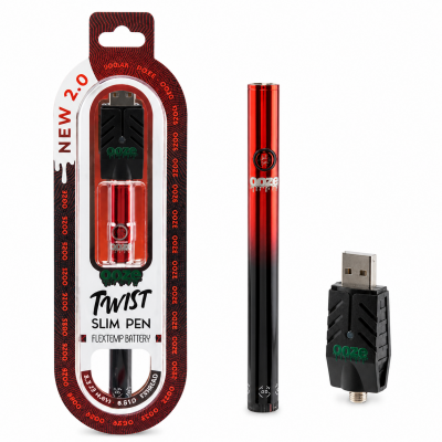 Electronics - 510 Thread Battery - Ooze - Twist 2.0 - Red/Black