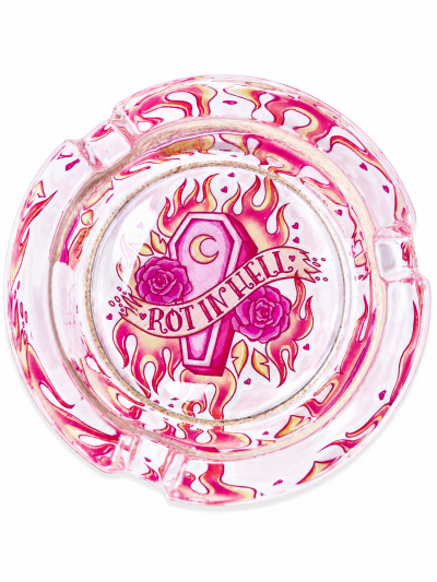 Accessories - Ashtray - Glass - Pink Coffin (AT-27)