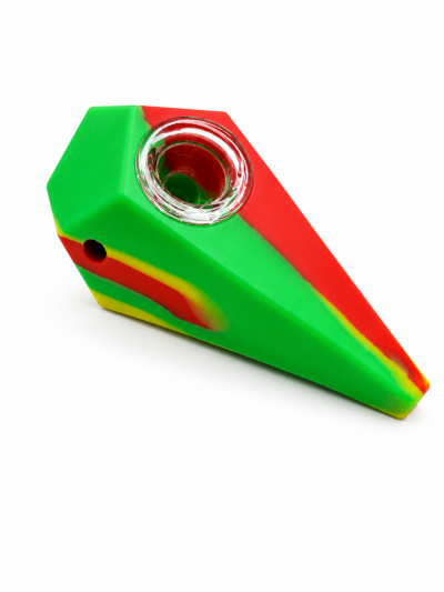 Accessories - Hand Pipe - Silicone Geometric - Assorted Color (SHP-103)