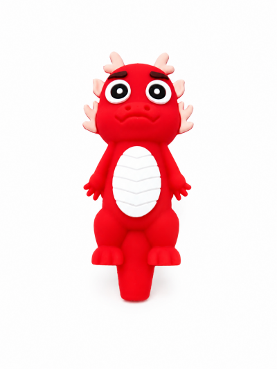 Accessories - Hand Pipe - Silicone - Dragon - Red (SHP-37)