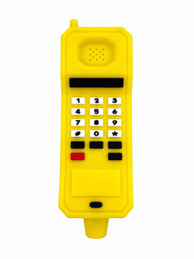 Accessories - Hand Pipe - Silicone - Telephone - Yellow (SHP-30)