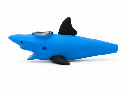 Accessories - Hand Pipe - Silicone - Shark - Blue (SHP-65)