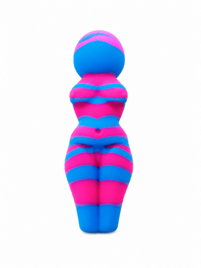 Accessories - Hand Pipe - Silicone - Cotton Candy Lady (SHP-18)