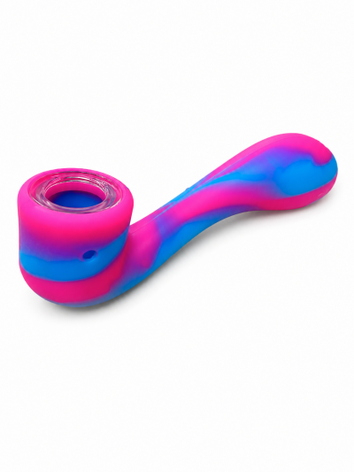Accessories - Hand Pipe - Silicone - Sherlock - Cotton Candy  (SHP-34)