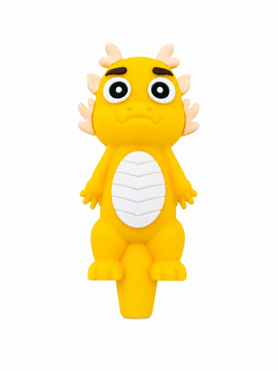 Accessories - Hand Pipe - Silicone - Dragon - Yellow (SHP-38)