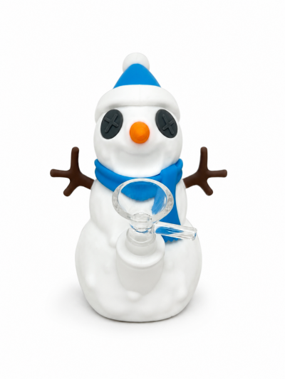 Water Pipe - Silicone - Zombie Snowman - Blue 3334688153299