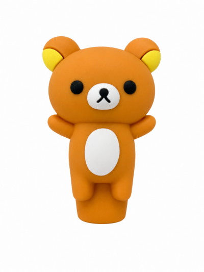 Accessories - Hand Pipe - Silicone - Teddy Bear - Assorted Colors (SHP-57)