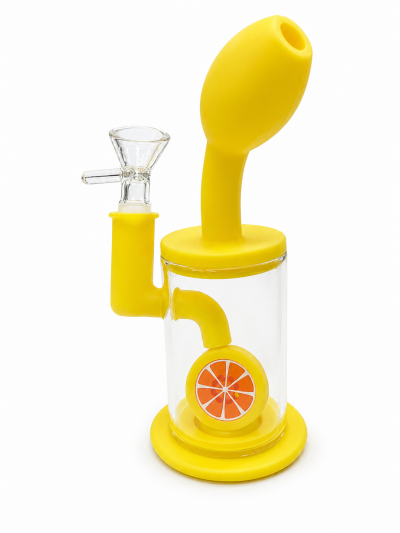 Water Pipe - Silicone - Grapefruit Filter - Yellow - 3415375201223