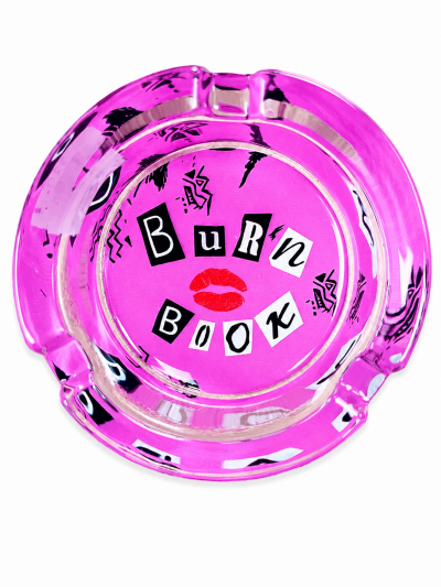 Accessories - Ashtray - Glass - Pink Burn Books (AT-34)