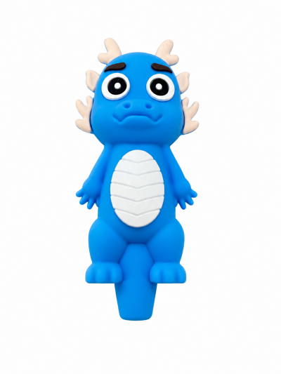 Accessories - Hand Pipe - Silicone - Dragon - Blue (SHP-39)