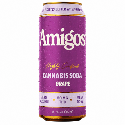Drinks - Hmp -Amigos - Grape THC Soda 50 Mg