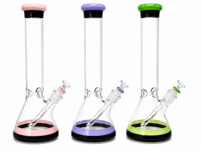 Water Pipe - Glass - Clover - Thick Beaker 2 Color (WPA-114)