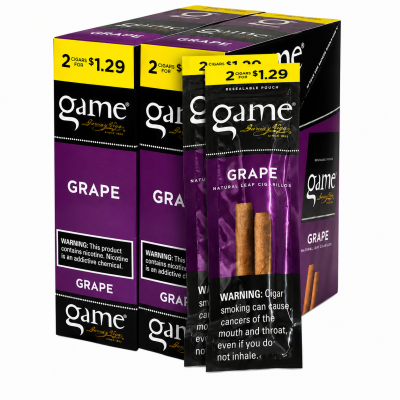 Tobacco - Game - Grape - 2 for $1.29 - Box of 30