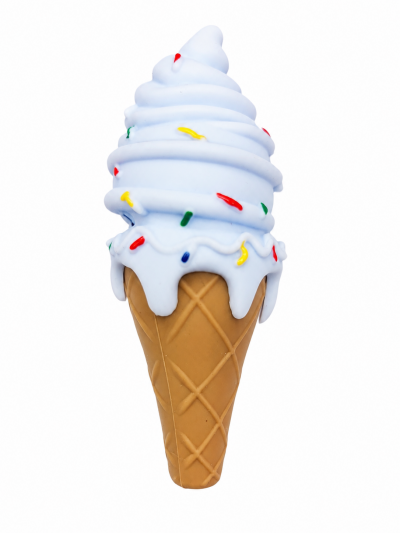 Accessories - Hand Pipe - Silicone - Ice Cream Cone - Blue (SHP-2)