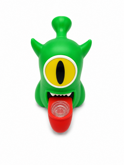Water Pipe - Silicone - Alien W/ Tongue Out